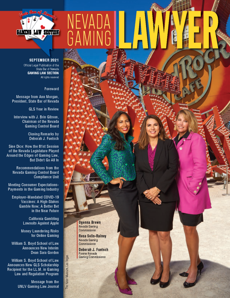 Gaming Law Section – State Bar Of Nevada