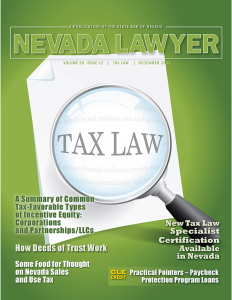 Nevada Lawyer magazine - December 2021