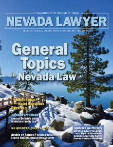 Nevada Lawyer magazine - January 2023
