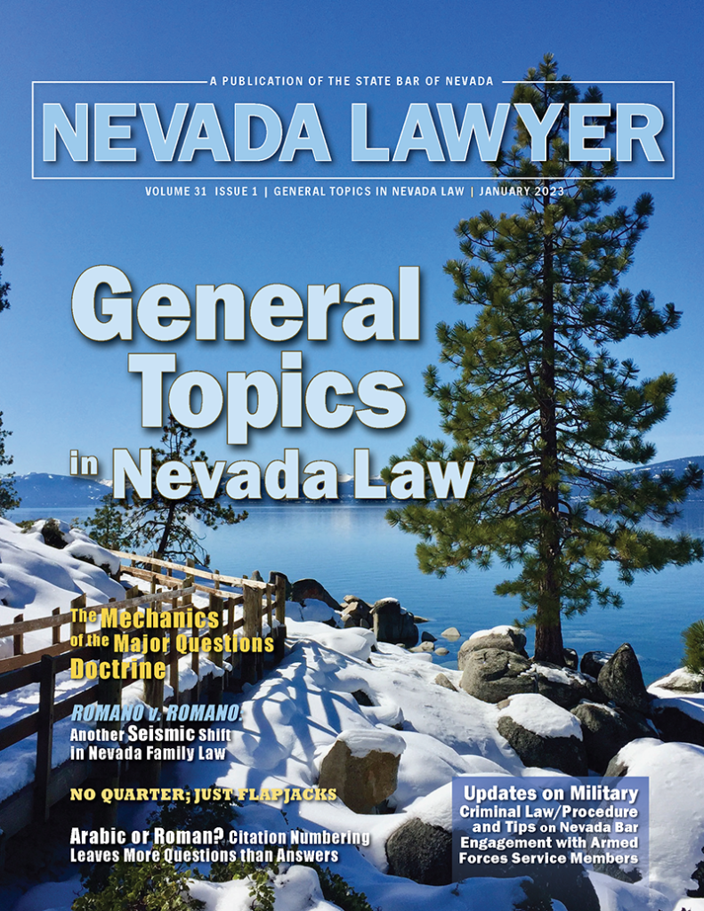 Magazine Issues – State Bar Of Nevada