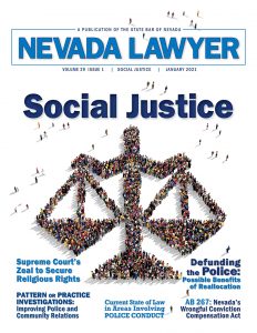 Nevada Lawyer magazine Jan. 2021