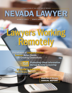 March 2021 Nevada Lawyer magazine