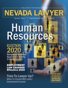 March 2020 Nevada Lawyer magazine
