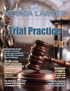 Image depicting magazine cover featuring a gavel
