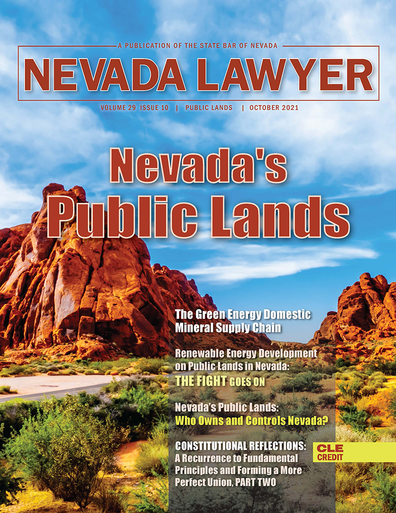 Nevada's Public Lands - Nevada Lawyer magazine - Oct. 2021