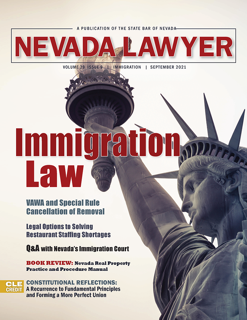Nevada Lawyer Magazine: September 2021